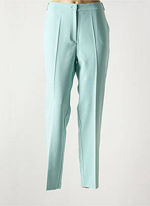 Pantalon slim tissage popeline taille normale bleu GEVANA femme