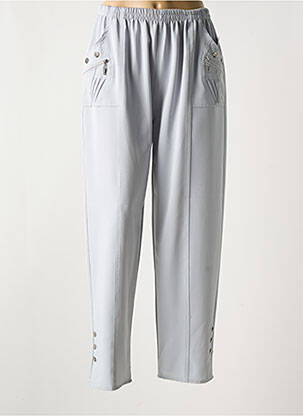 Pantalon large tissage popeline taille normale gris CERISE femme