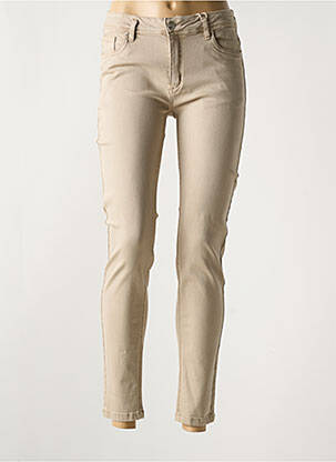 Pantalon 7/8 stretch taille normale beige NORFY femme