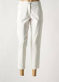 Pantalon 7/8 stretch taille normale blanc LCDN femme