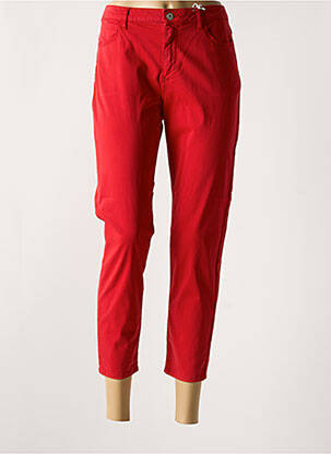 Pantalon 7/8 stretch taille normale rouge KANOPE femme