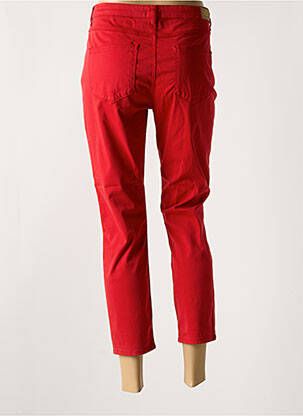 Pantalon 7/8 stretch taille normale rouge KANOPE femme