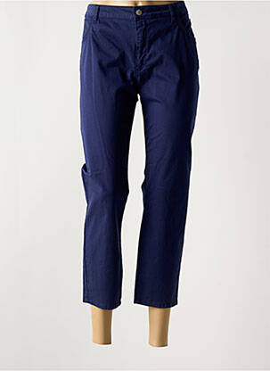 Pantalon 7/8 stretch taille normale bleu KANOPE femme