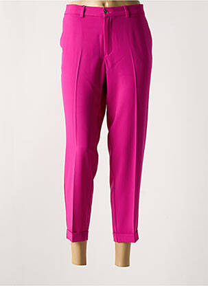 Pantalon 7/8 fermeture zippée sous rabat boutonné taille normale rose LCDN femme