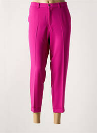 Pantalon 7/8 fermeture zippée sous rabat boutonné taille normale rose LCDN femme