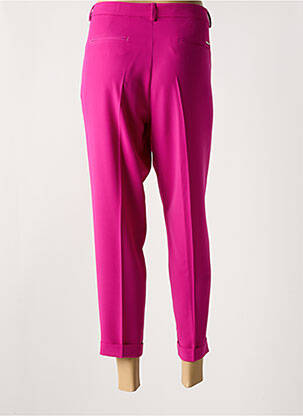Pantalon 7/8 fermeture zippée sous rabat boutonné taille normale rose LCDN femme