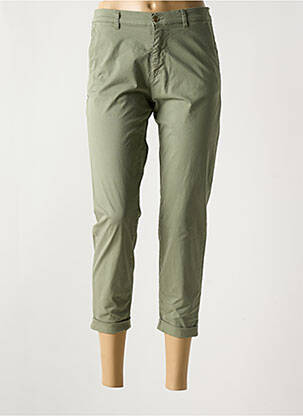 Pantalon 7/8 stretch taille normale vert LCDN femme
