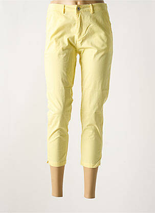 Pantalon 7/8 stretch taille normale jaune SARAH JOHN femme