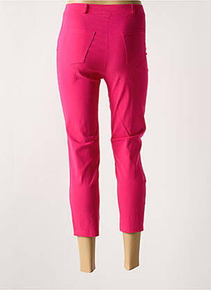 Pantalon 7/8 stretch taille normale rose CARLA D ANGELI femme