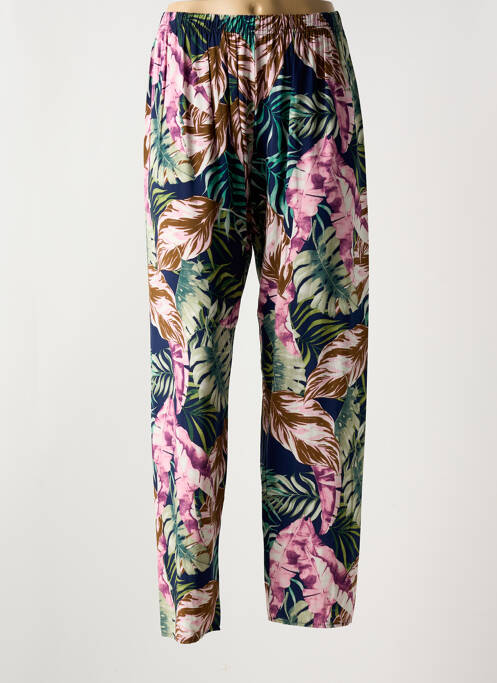Pantalon large tissage popeline taille normale rose QUATRE VINGT JOURS femme