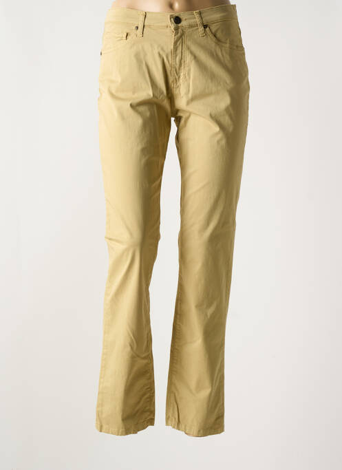 Pantalon droit stretch taille normale beige LCDN femme
