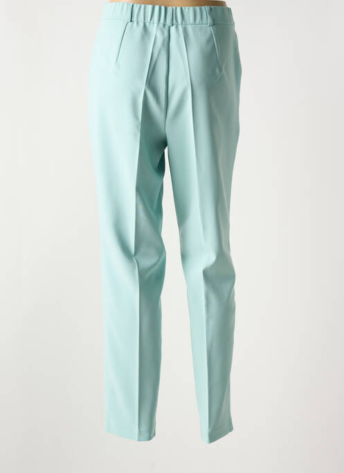 Pantalon slim tissage popeline taille normale bleu GEVANA femme