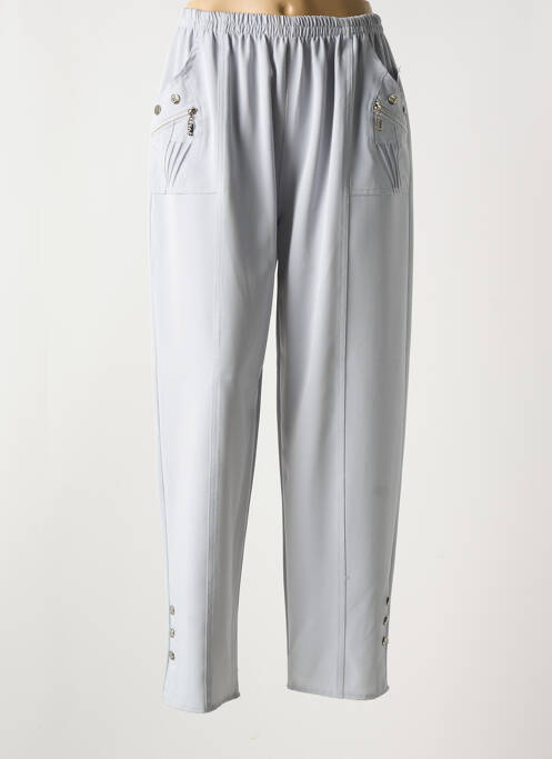 Pantalon large tissage popeline taille normale gris CERISE femme