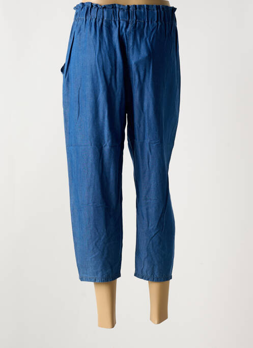 Pantalon 7/8 taille élastique taille normale bleu QUATRE VINGT JOURS femme