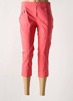 Pantacourt stretch taille normale rose HALOGENE femme
