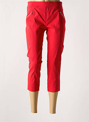 Pantacourt stretch taille normale rouge HALOGENE femme