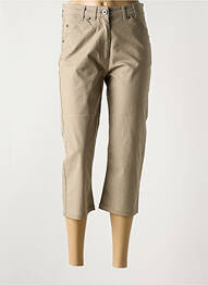 Pantacourt stretch taille normale gris CLAUDE DE SAIVRE femme