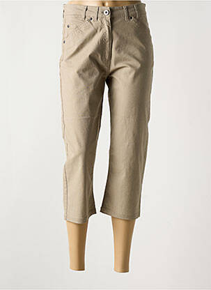 Pantacourt stretch taille normale gris CLAUDE DE SAIVRE femme
