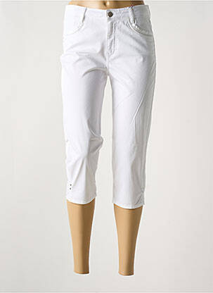 Corsaire stretch taille normale blanc KANOPE femme