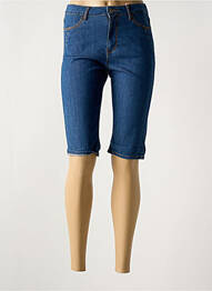Bermuda slim taille normale bleu KANOPE femme