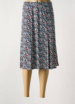 Jupe mi-longue taille normale bleu GEVANA femme