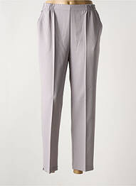Pantalon 7/8 taille élastique taille normale gris PLURIELLES femme