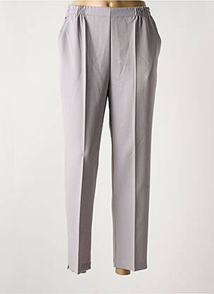 Pantalon 7/8 taille élastique taille normale gris PLURIELLES femme