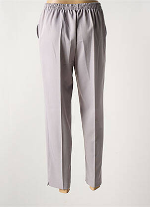 Pantalon 7/8 taille élastique taille normale gris PLURIELLES femme