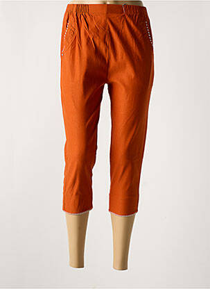 Pantacourt taille élastique taille normale orange TREFLE femme