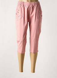 Pantacourt stretch taille normale rose PLURIELLES femme