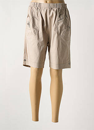 Bermuda taille élastique taille normale beige PHILIPPE CÉCILE femme