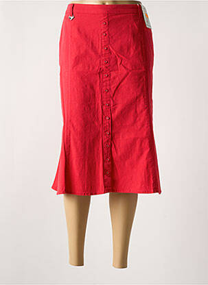 Jupe mi-longue rouge S.QUISE pour femme