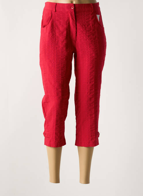 Pantacourt taille élastique taille normale rouge PLURIELLES femme