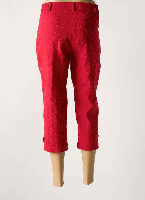 Pantacourt taille élastique taille normale rouge PLURIELLES femme