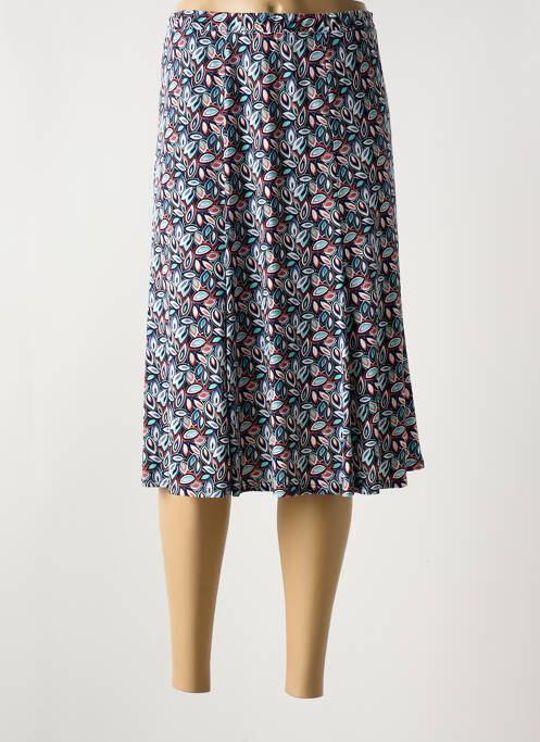 Jupe mi-longue taille normale bleu GEVANA femme