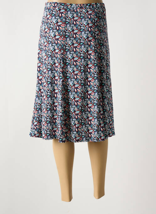 Jupe mi-longue taille normale bleu GEVANA femme