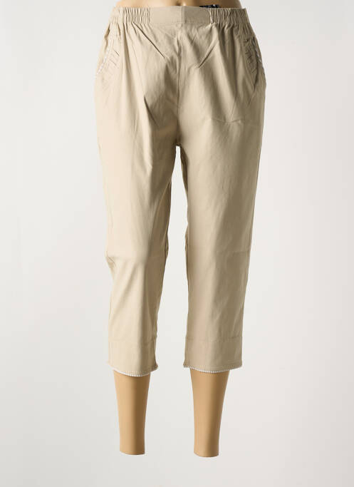 Pantacourt taille élastique taille normale beige TREFLE femme