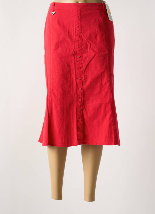 Jupe mi-longue rouge S.QUISE pour femme