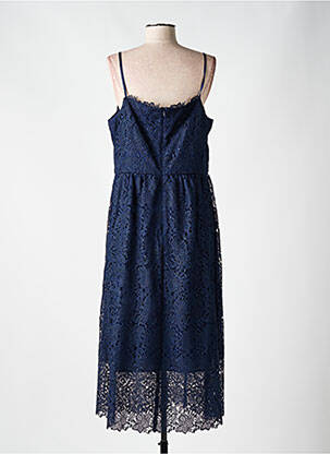 Robe longue coupe cintrée fines bretelles bleu RALPH LAUREN femme