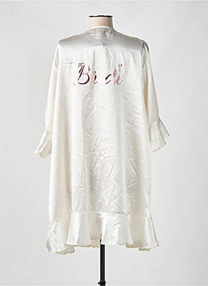 Déshabillé manches 3/4 blanc DEFACTO femme