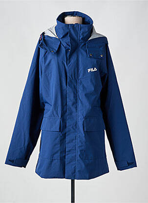 Parka finition intérieure doublure satiné a capuche bleu FILA homme