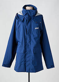 Parka tissage imperméable a capuche bleu FILA homme