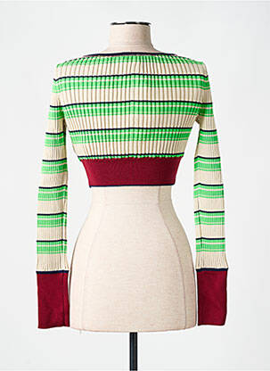 Gilet manches longues stretch vert TOMMY HILFIGER femme