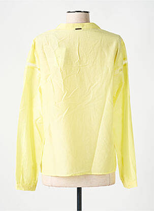 Chemisier coupe cintrée manches longues jaune ONE STEP femme