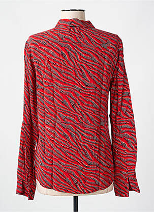 Chemisier coupe cintrée manches longues rouge ONE STEP femme