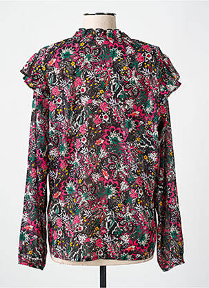 Blouse légère et transparente manches longues noir IKKS femme