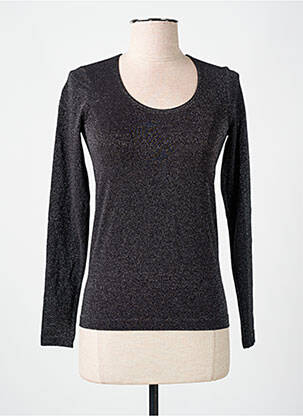 Top/caraco effet matière satinée noir WOLFORD femme