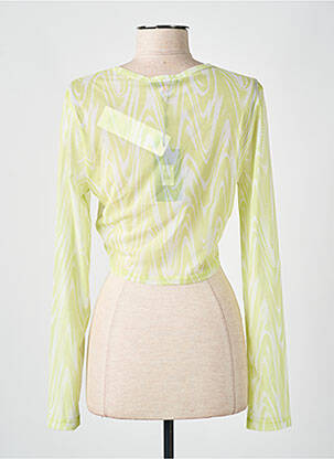 Top stretch manches longues jaune TOMMY HILFIGER femme