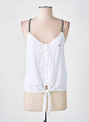Top col v fines bretelles blanc TOMMY HILFIGER femme