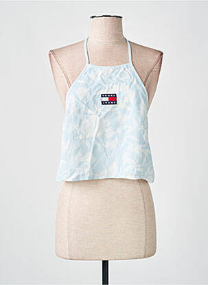 Top col carré fines bretelles bleu TOMMY HILFIGER femme
